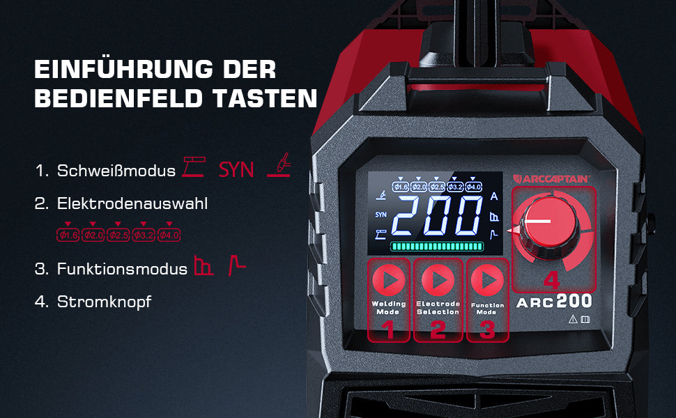 ARC200 Elektroden Schweißgerät