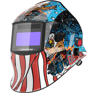 Arccaptain Schweißhelm mit automatischer Verdunkelung, American Eagle